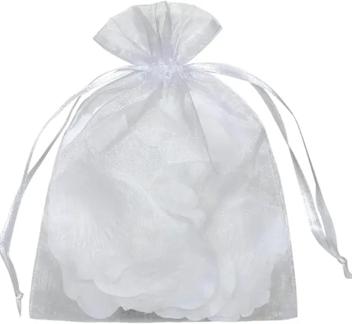 YunKo - 50 bolsas de organza con cordón de 6 x 9 pulgadas, bolsas de malla para joyas, regalos, bolsas de protección para frutas, bolsa de regalo de