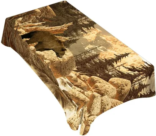 Miniatura 32 de Mantel rectangular decorativo para cancha de baloncesto, parquet para interiores de cancha de poliéster, para cocina, comedor, barbacoa, picnic
