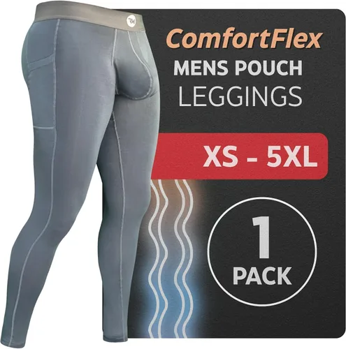Miniatura 2 de Pantalones de Compresión Real Men Modal ABCD Pouch - 1 Paquete, Leggings Modales para Hombres, Pantalones de Yoga, Mallas, Capa Base para Clima Frío