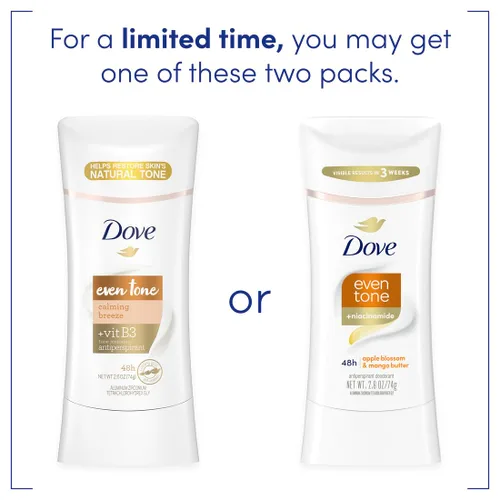 Miniatura 4 de Dove Even Tone Desodorante Antitranspirante en Barra Apple Blossom & Mango Butter 3 Unidades Para Tono de Piel Desigual 2.6 oz