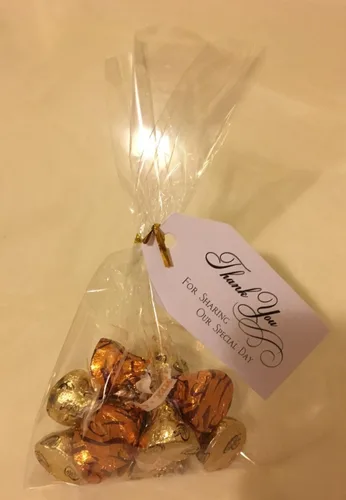 Miniatura 5 de FUNNYARD 200 bolsas transparentes de celofán para golosinas de celofán de 4 x 6 pulgadas con lazos giratorios de 4 pulgadas para regalo de boda