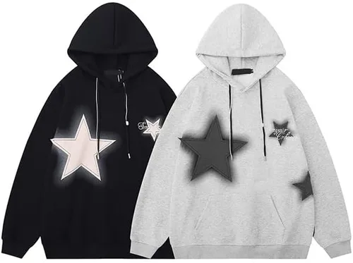 Miniatura 2 de CYee Sudadera con capucha Y2K Grunge para mujer, chaqueta con cremallera Acubi Emo de gran tamaño, tops vintage Harajuku Alt