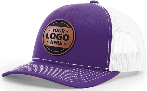 Miniatura 22 de Sombrero de parche de cuero de camionero personalizado grabado con láser