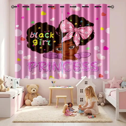 Miniatura 16 de Cortinas de Gato - Lindas Cortinas Opacas de Gato para Habitación de Niños Decoración Kawaii para Dormitorio de Niñas, 2 Paneles, 82 x 63 pulgadas