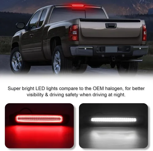 Miniatura 2 de Tercera luz de freno LED de repuesto para Silverado Sierra 1500 HD 2007-2013 / Silverado Sierra 2500 3500 HD 2007-2014 / 2009-2010 H3T, lámpara