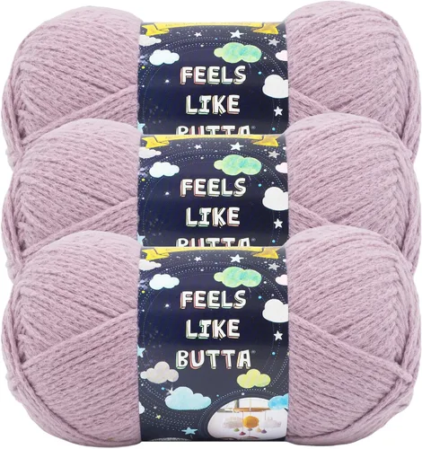 Miniatura 29 de Lion Brand Yarn - Hilo Feels Like Butta, hilo aterciopelado suave para tejer y hacer ganchillo, paquete de 1, Negro