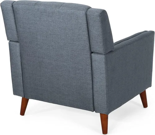 Miniatura 6 de Christopher Knight Home Evelyn Mid Century - Sillón de tela moderna, color gris oscuro, nogal