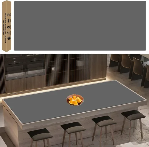 Miniatura 24 de Tapete de silicona súper grande, 120 x 24 pulgadas, tapete de silicona para encimera de cocina, tapete antideslizante resistente al calor, tapete