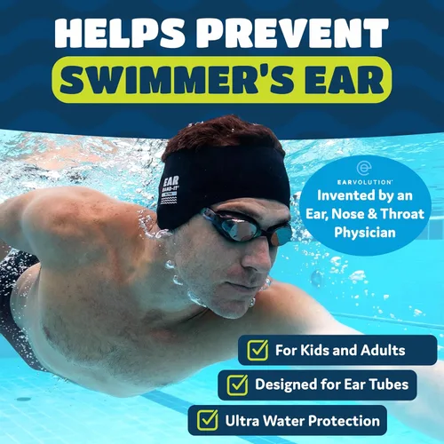 Miniatura 2 de Earvolution Ear Band-It Ultra Swimming Headband for Kids and Adults - Invented by Ear, Nose, and Throat Physician - Custom Anti-Slip Grip Neoprene