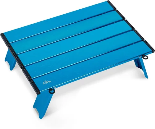 Miniatura 9 de iClimb - Mesa plegable ultraligera y compacta de mini playa y picnic de aluminio con bolsa de transporte, dos tamaños (negro - S)