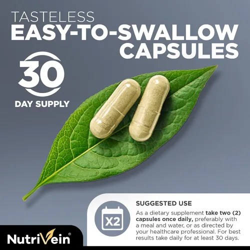 Miniatura 5 de Nutrivein Bloqueador DHT prémium para hombres y mujeres, con biotina, suministro para 30 días (60 cápsulas): suplementos para el cabello
