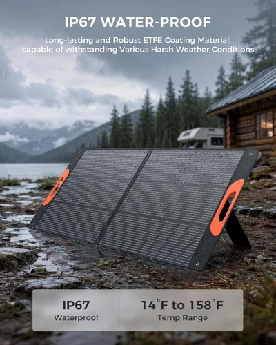Miniatura 6 de ZOUPW Panel solar portátil de 110 vatios tipo N 16BB para central eléctrica, panel solar plegable mono para Jackery 300/500/Ecoflow/Anker
