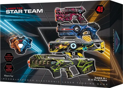 Miniatura 7 de Juego de 2 pistolas de láser tag, juego multijugador de láser tag para niños de 8, 9, 10, 11, 12+ años, niños y niñas, juego familiar