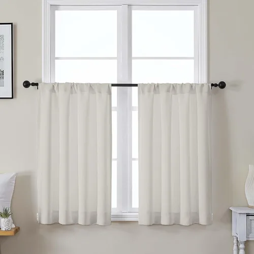 Miniatura 136 de Gwine Cortinas opacas para dormitorio, 54 pulgadas de largo, paneles de cortina de ventana con aislamiento térmico y reducción de ruido, cortinas