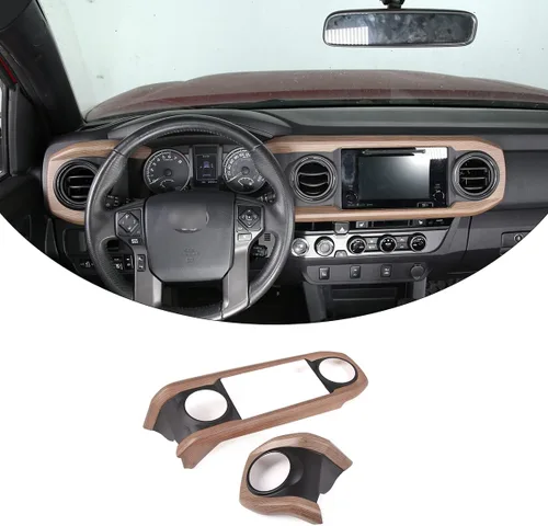 Miniatura 18 de Adhesivos para tablero, consola central para automóvil, de plástico ABS, para apariencia de interior, para Toyota Tacoma 2016 2017 2018 2019 2020