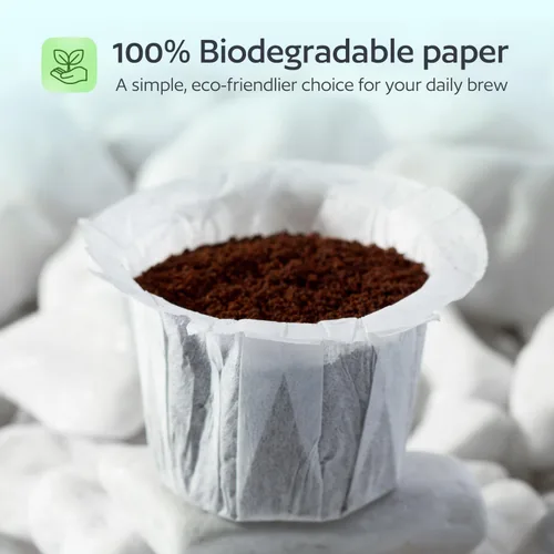 Miniatura 5 de 100 filtros desechables K Cup para Keurig reutilizables K, forros de papel de café para cápsulas recargables, café más suave, menos sedimentos