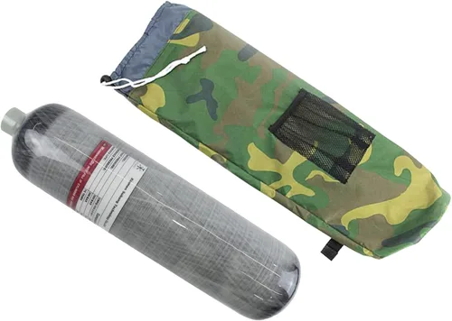 Miniatura 3 de TUXING Tanque de fibra de carbono de Pcp, tanque de aire de Paintball y bolsa de portador de cilindros Mochila 3L/6.8L/9L