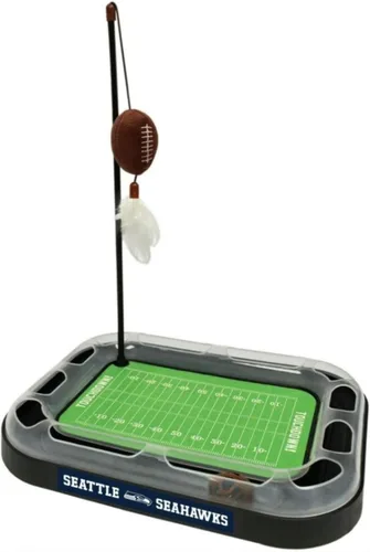 Miniatura 25 de Tabla de rascado para gatos NFL LOS VEGAS Raiders Campo de fútbol americano Juguetes para gatos + Pelota de fútbol de felpa rellena de hierba gatera
