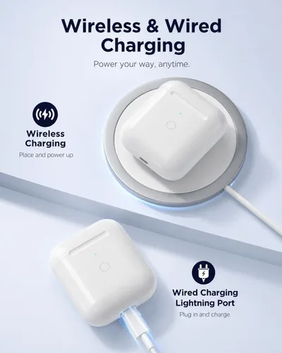 Miniatura 6 de Replacement Charging Case for AirPods 1 2, Wireless Charging Case, Bluetooth Pairing Sync Button, Lightning Charging Port (Earbuds Not Included)
