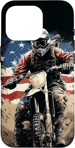 Miniatura 20 de Dirt Bike American Flag Motocross Enduro Biker 4th of July Case for iPhone 17