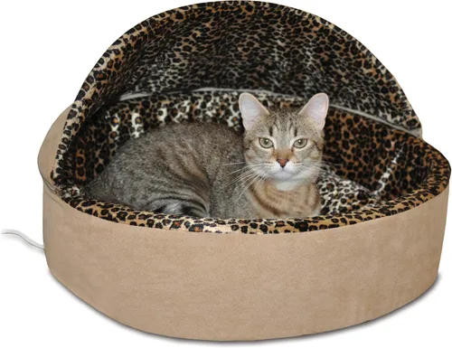 Miniatura 9 de K&H Pet Products Thermo-Kitty Bed Deluxe - Cama Calefactada de Lujo para Gatos Grandes - Cama Calefactada para Mascotas de Interior para Perros