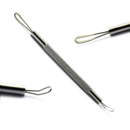 Extractores de Comedone, herramientas de eliminación de puntos negros, acné, espinillas, popper, removedor de espinillas, manicura y pedicura (BC-01