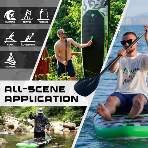 Miniatura 6 de FunWater Inflatable Stand Up Paddle Board with Premium SUP Paddleboard Accessories, Anti-Slip EVA Deck, 11'6''/11'/10'6'' Paddle Boards for Adults &
