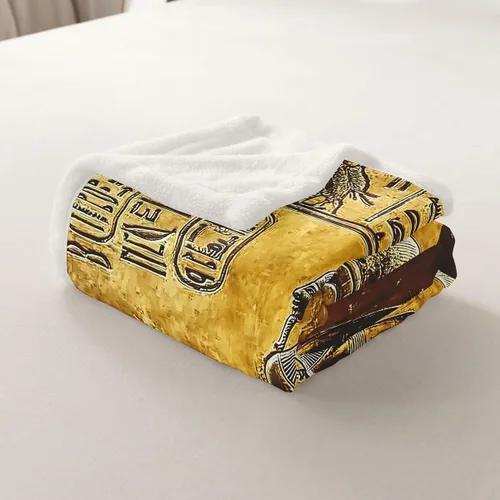 Miniatura 5 de Manta Throw con Estampado Egipcio Dorado Estilo Antiguo Egipto Manta Sherpa Patrón de Jeroglíficos del Antiguo Egipto Manta de Vellón Para Niños