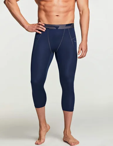 Miniatura 5 de TSLA Pantalones de compresión 34 para hombre, mallas de entrenamiento para correr, leggings atléticos capri de secado fresco, capa base de yoga
