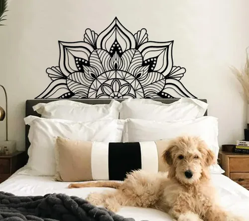 Miniatura 5 de Resama - Decoración de pared de metal grande Mandala, arte de pared único de flor de loto, adecuado para decoración de interiores y exteriores