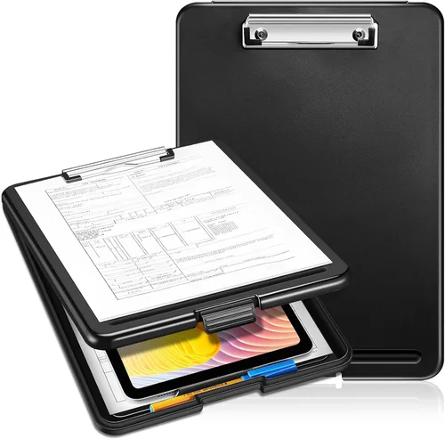 Miniatura 9 de SITHON Portapapeles de enfermería con almacenamiento, portapapeles de escritura portátil resistente con compartimento organizador para enfermeras