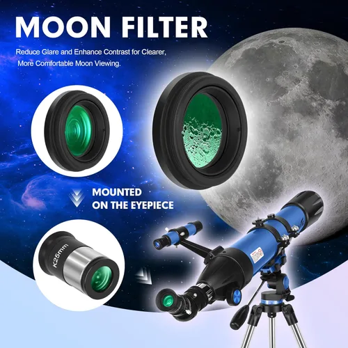 Miniatura 4 de Telescopio, Telescopio para Adultos de Alta Potencia, Telescopio Refractor Profesional de 90mm de Apertura y 800mm para Adultos Principiantes