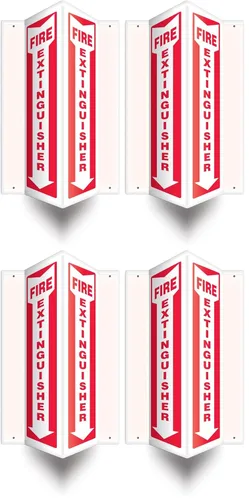 Miniatura 4 de Accuform NMC - Letrero de proyección 3D para extintor de incendios, plástico de alto impacto de 18 x 4 pulgadas con agujeros de montaje