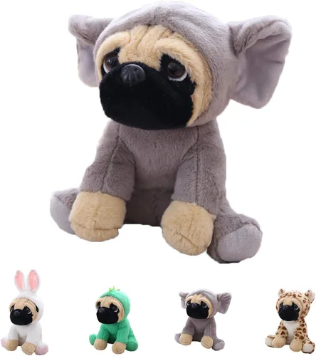 Miniatura 13 de Lindo animal de peluche de carlino para cosplay como cordero de oveja blanca, juguete suave para perro con disfraz de cordero de oveja, grandes
