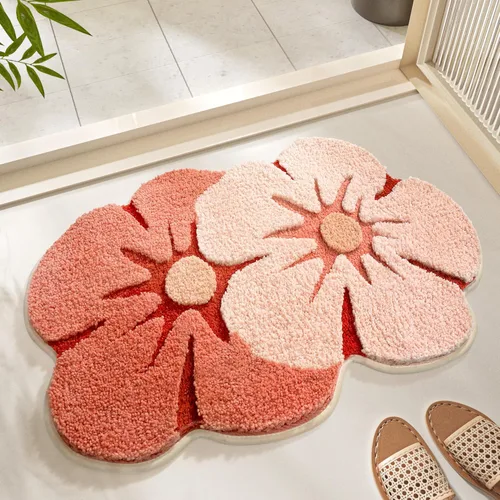 Miniatura 8 de Ankah Alfombra de Ducha Tapete de Baño Serie Bosque Diseño de Dibujos Animados Alfombra de Baño, Esponjosa, Suave, Antideslizante, Duradera