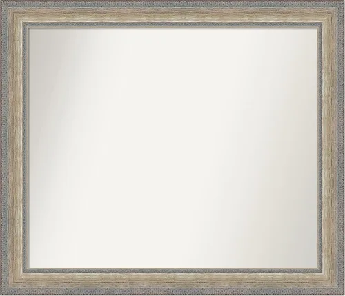 Miniatura 468 de Amanti Art Espejo de baño plateado para sobre fregadero, 28 x 47 pulgadas, espejo rectangular de plata imperial, marco de madera tradicional de gran