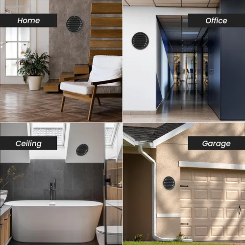 Miniatura 6 de Cubierta para salida de ventilación – Ventilación redonda de Soffit – Rejilla de ventilación – Cubierta de rejilla – Malla mosquitera integrada