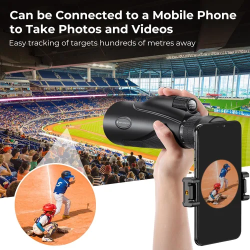 Miniatura 6 de K&F Concept Monocular zoom de 8-32 x 50 – Prisma de doble enfoque de alta potencia monoculares compactos para niños y adultos, con adaptador