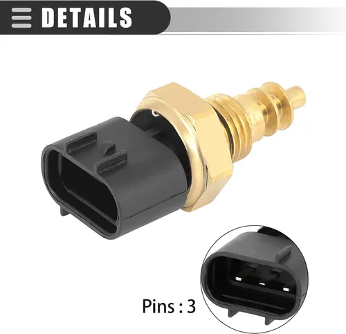 Miniatura 5 de Motoforti Sensor de temperatura del agua del refrigerante del automóvil, para Acura MDX 2004-2005, plástico, 13650-50G01, 91172375, negro