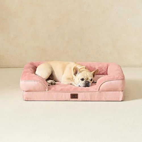 Miniatura 220 de EHEYCIGA – Cama ortopédica impermeable para perros pequeños, de espuma viscoelástica tipo caja de huevos, con bordes elevados y base antideslizante
