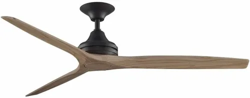 Miniatura 7 de Fanimation Spitfire - Ventilador de techo para interiores y exteriores de 60 pulgadas, níquel cepillado con cuchillas naturales