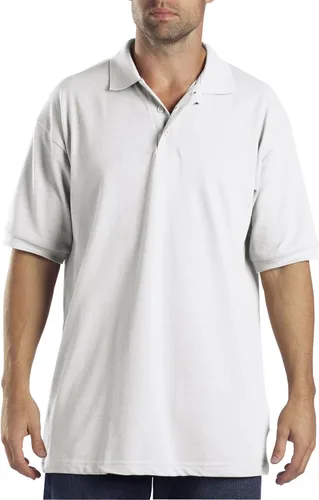 Camisa tipo polo de piqué rayada de manga corta para hombre