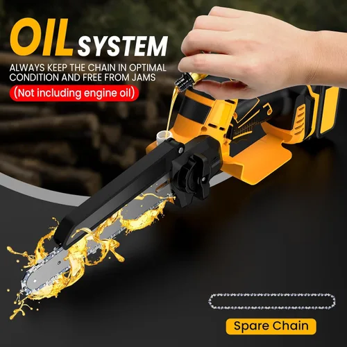 Miniatura 5 de Sierra de poste inalámbrica 2 en 1 de 8 pulgadas y mini motosierra para batería DE Walt de 20 V MAX, lubricación automática, alcance máximo de 15.8