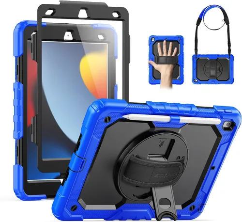 Miniatura 24 de SEYMAC Funda para iPad de 9ª/8ª/7ª Generación Estuche 10.2" 2021-2019, Funda Protectora de Cuerpo Completo Resistente a Prueba de Golpes de Servicio