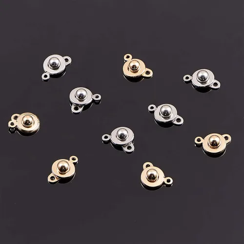 Miniatura 5 de PH PandaHall 20 juegos de 2 colores con cierre de botón a presión, cierre de bola y broche de presión para collares, pulseras, joyería