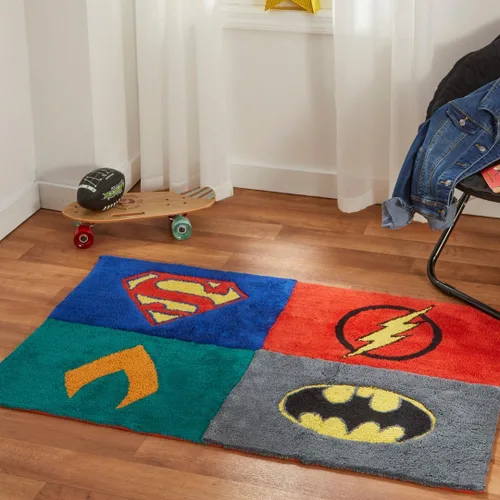 Miniatura 2 de Justice League DC Comics - Alfombra antideslizante para habitación de niños, 30 x 48 pulgadas, (producto oficial con licencia) Franco liga