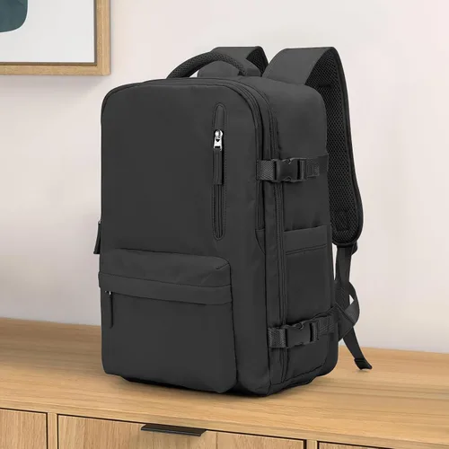 Miniatura 10 de VECAVE mochila para laptop de viaje, mochila para llevar en vuelos, mochila casual para deportes y universidad, A-Negro, Pequeño, Mochilas de viaje