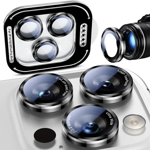 Miniatura 13 de Uyiton para iPhone 17 Pro Max/17 Pro/16 Pro Max/16 Pro/15 Pro Max/15 Pro/14 Pro Max/14 Pro Protector de lente de cámara - Cubierta de cámara