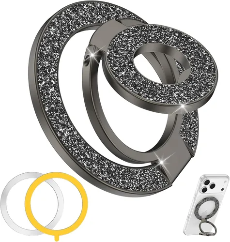 Anillo magnético para teléfono MagSafe Grip, soporte magnético de doble cara para iPhone Air 17 16 16e 15 14 13 12 Pro Max Mini Plus, soporte de