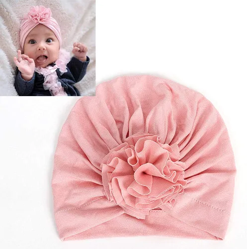 Miniatura 3 de Newborn Babies Headwrap Hat Infant Toddler Cotton Soft Cute Nursery Beanie Headbands Top Bowknot Cap 5 piezas flor/3-3 años